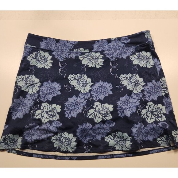 Tranquility by Colorado Clothing Skort Floral Print Blue Golf Tennis XL NEW - Picture 2 of 8